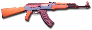 Maruin AK-47 metalliosat eroteltuina